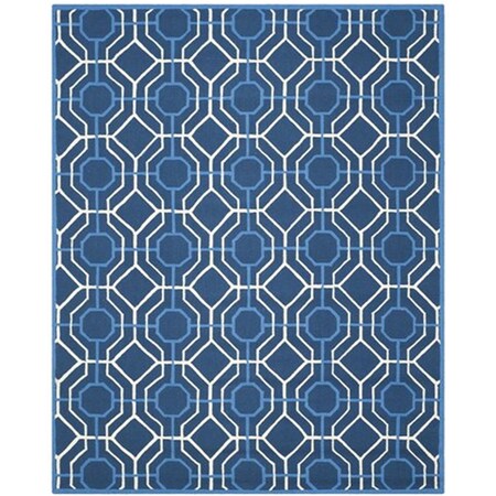 Safavieh Four Seasons Hand Hooked Rectangle Rug- Navy - Ivory- 3 ft. 6 in. x 5 ft. 6 in. FRS244H-4